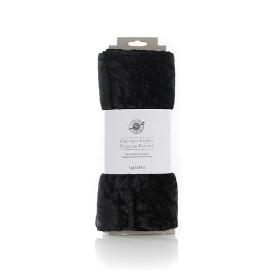 12 Pack: Black Crushed Velvet Fabric Bundle by Loops & Threads®